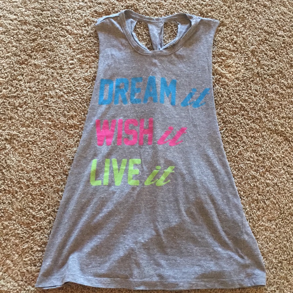 Gray high neck workout tank